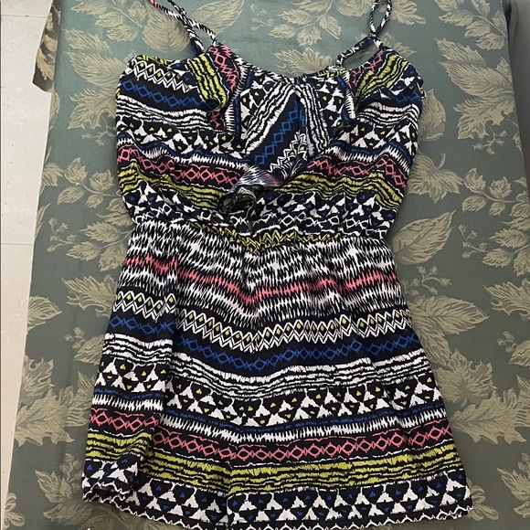 Colorful Patterned Women's Romper - Picture 1 of 3
